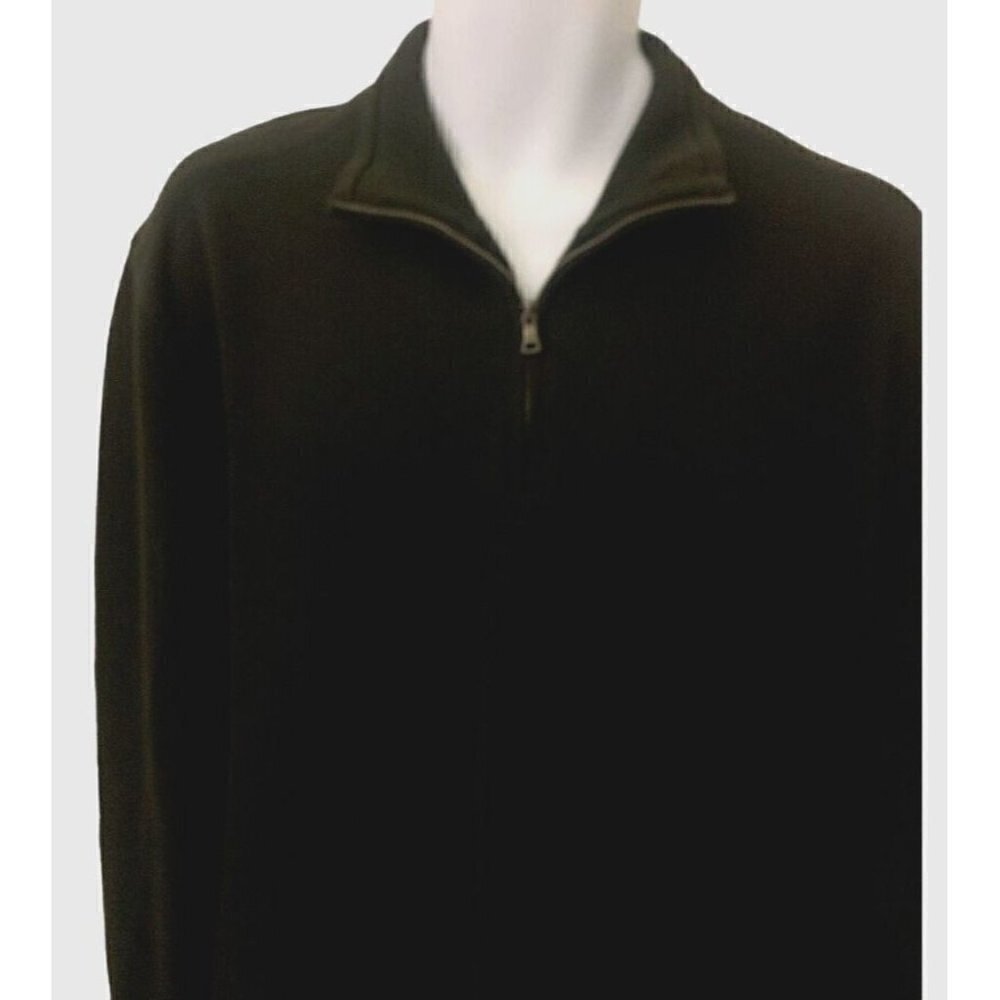 Apt 9 Mens 1/4 Zip Polo Sweater Size XL Long Sleeve Black